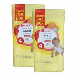 Дитячі підгузники Kruidvat 4 maxi JUMBOPACK (8-14 кг), 160 шт