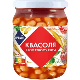 Квасоля Премія в томатному соусі стерилізована 500 г