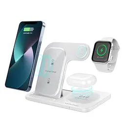 Бездротовий зарядний пристрій WUW-C250 3 in 1 desktop foldable wireless charger (WUW--C250) - мініатюра 3