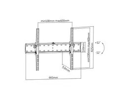 Настінне кріплення Gembird WM-70T-02 37-70 Black - мініатюра 2