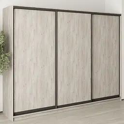 Шафа-купе тридверна MebelStar Уні BG 3ДСП 270x60x210 см Аляска сірий (MBS-7943)