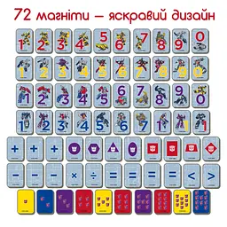 Набір магніто "Трансформери. Математика" Magdum 4х20х20 см det0012351 - мініатюра 2