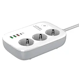 Розумний мережевий продовжувач LDNIO SEW3452 з Wi-Fi (3 х розетки 4 х USB) 2 м - мініатюра 4