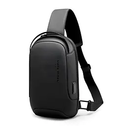 Рюкзак на одне плече Mark Ryden MR7510 із USB-портами (Чорний)
