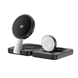 БЗП Wi-W028 QI2 3 in 1 Wireless Charger Black Wiwu teh0029896 - мініатюра 4