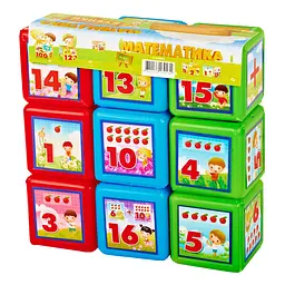 Развиваюча іграшка кубики "Математика 9 шт" MToys 09051 пластик
