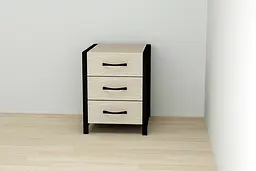 Тумба універсальна Ferrum-decor Вів'єн 3 50x41x40 чорний ДСП Дуб Сонома 16мм (FRD-104188) - мініатюра 3