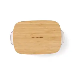 Форма для випічки з кришкою KitchenAid керамогранітна 24,1x15x6 см 0,9 л колір червоний (CC006104-001) - мініатюра 4
