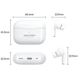 Навушники TWS Vention Elf Earbuds ECHO LITE E11 White - мініатюра 3