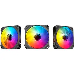 Вентилятор Jonsbo ZG-120BR (3in1) Black (120mm, 500-1500RPM, 36.8dB, 4pin) (ZG-120BR Black) - мініатюра 1