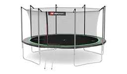 Батут Hop-Sport 14ft (427см) чорно-зелений з внутрішньою сіткою - мініатюра 4