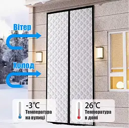 Теплі штори на дверях на магнітах 0.95 x 2.1 м - мініатюра 4