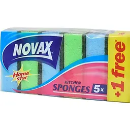 Губки кухонні NOVAX 5шт+1шт 0962