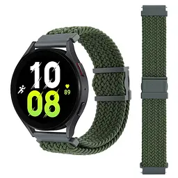 Нейлоновий ремінець Universal 22 mm Elastic Adjustment Samsung/Amazfit/Huawei Pine Green - мініатюра 3