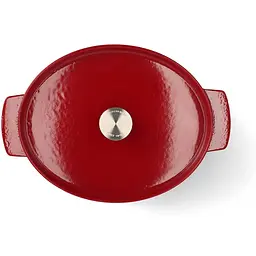 Гусятниця чавунна з кришкою KitchenAid 30 см 5.6 л червона (CC006063-001) - мініатюра 2
