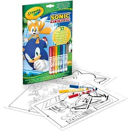 Розмальовка Crayola Sonic 32 сторінки та 7 фломастерів - мініатюра 5