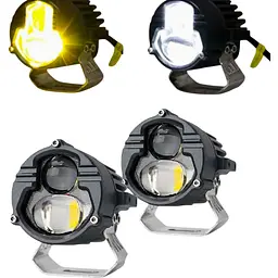 Фара додаткова Bi-LED Кругла 70x50 мм 10-80V W/Y P-71-40W 4 391 (Біле та Жовте Світло)