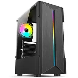 Корпус GTL Gaming "Trooper", чорний, без БЖ, Mini Tower, ATX / Micro ATX / Mini ITX, 1xUSB 3.0 / 2xUSB 2.0, макс. CPU - 150 мм /
