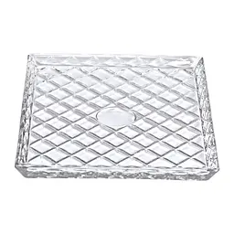Блюдо для закусок Lirmartur скляне 24,5*20,5*2 см, diamond Yiwu HP-YH-39 - мініатюра 3
