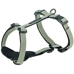 Шлея Trixie CityStyle H-harness для собак бавовна L-XL 75-120 см 25 мм світло-сірий
