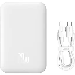 Зовнішній акумулятор Baseus Magnetic Bracket Mini 6000mAh 20W White (P10059002223-00/P10059003222-00) [102129] - мініатюра 9