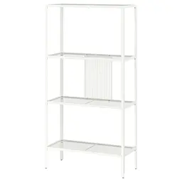 Металевий стелаж IKEA 60×25×116 см білий книжкова полиця з сіткою, сучасний дизайн