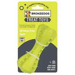 Іграшка для собак BronzeDog SMART мотиваційна Кость 12 х 5 см салатова - мініатюра 2