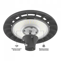 LED світильник парковий VIDEX SLP01 IP65 120W 16800Lm 3000/5000/6500K 220V - мініатюра 4