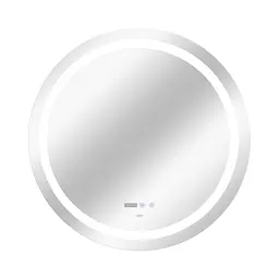 Дзеркало Qtap Mideya R800 з LED-підсвічуванням Touch, з антизапотіванням, з годинником, диммером яскравості QT2078NCR8080W - мініатюра 4