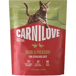 Сухий корм для стерилізованих котів Carnilove Active Duck & Pheasant Sterilised качка і фазан 400 г
