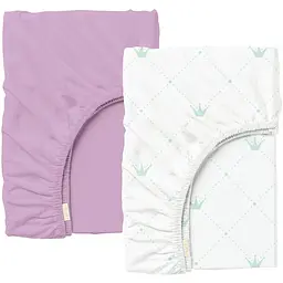 Набір простирадл Cosas на резинці 60х120 midnight crown, аметист (SetSheet_46Camellia_CrownCellMint_60x120_2)