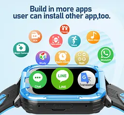 Смарт-годинник дитячі з відеодзвінком Wonlex KT32 Original WI-FI GPS SIM-карта Blue (18344) - мініатюра 8