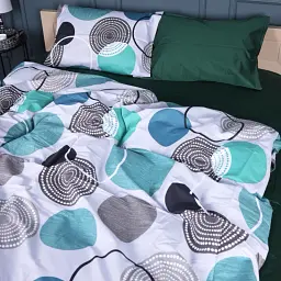 Наволочка MirSon Сатин 22-1405 Geometry Bliss 70х70 см смарагдова (2200010594010) - мініатюра 4