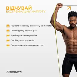 Набір двошарових резинок для підтягування EasyFit Premium 7-63 кг (4 шт) - мініатюра 7