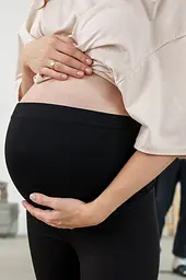 Теплі лосини для вагітних в рубчик Вrighton 4XL (54) Lullababe Чорний - мініатюра 5