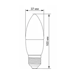 Лампочка Videx LED C37e 7W E27 4100K (VL-C37e-07274) - мініатюра 2