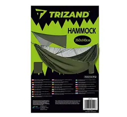 Туристичний гамак з тентом та москітною сіткою TRIZAND 25364 260×140 см вантажопідйомність 250 кг - мініатюра 3