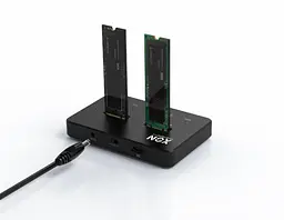 Док-станція клонувальник XON MemoryDock для двох M.2 NVMe PCIe USB 3.1 Type-C Чорний (XMD1C13NV2PB 6464) - мініатюра 3