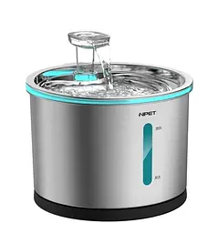 Фонтан для кота NPET WF210 1,5 л з нержавіючої сталі з підсвіткою - мініатюра 3