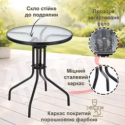 Комплект садових меблів 4Points Udine-3 з круглим столом ⌀60см - мініатюра 6