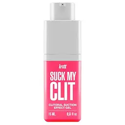Смоктайзер (гель с эффектом посасывания) для клитора Intt Suck My Clit Wild Strawberry, 15 мл клубника, - миниатюра 2