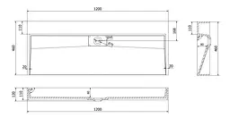 Умивальник VBI Este 120x46 см накладний/підвісний без отвору black VBI-019929 - мініатюра 6