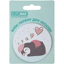 Блок паперу для нотаток Buromax Penguin з клейким шаром 70х70 мм 30 аркушів в асортименті (BM.2381-74) - мініатюра 3