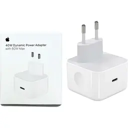 Мережевий зарядний пристрій Apple 40W Dynamic Power Adapter with 60W Max (MGKV4) [166378] - мініатюра 4