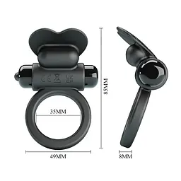 Віброкільце PRETTY LOVE VIBRANT PENIS RING DEBONAIRE Black, 10 vibration functions PRETTY LOVE BI-210316 99057 - мініатюра 6