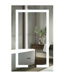Дзеркало Mixxus ARD MR06-60x80 з LED Touch, Anti-fog, димером, регулюванням яскравості, годинником (MI6929) - мініатюра 1
