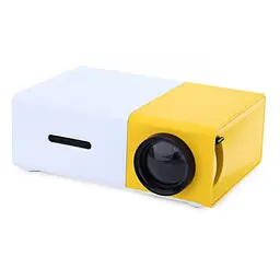 Проєктор для дому YG 300 Led, Біло-жовтий, проєктор full hd для домашнього кінотеатру, відеопроєктор (ST) - мініатюра 3