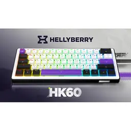 Клавіатура Hator Hellyberry HK60 Mechanical Linear RGB USB UA White/Violet (HK60) - мініатюра 7