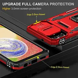 Чохол ударостійкий Epik Camshield Army Ring для Samsung Galaxy A07 Червоний/Red - мініатюра 6