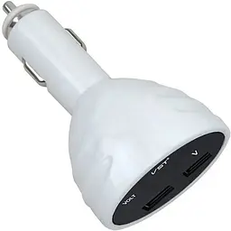 Автомобільний зарядний пристрій з вольтметром VST 708V White (VST.708Vw) - мініатюра 3